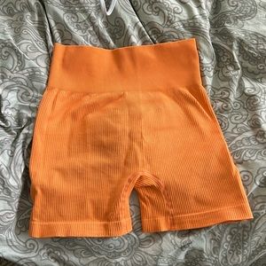 Orange Biker Shorts